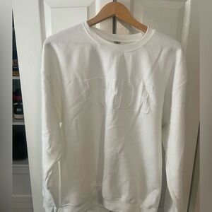 Bride sweatshirt gilden white size large